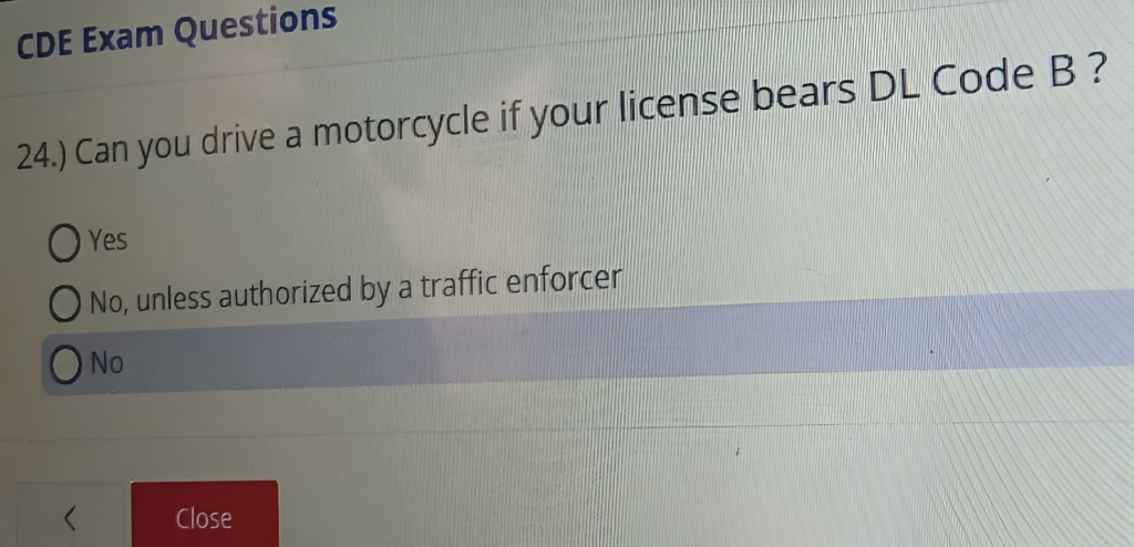 Can You Drive a Motorcycle with DL Code B?