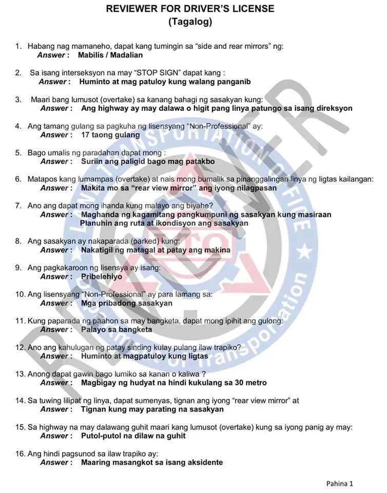 How to Pass the LTO Exam: Reviewer, Practice Tests, and Study Tips