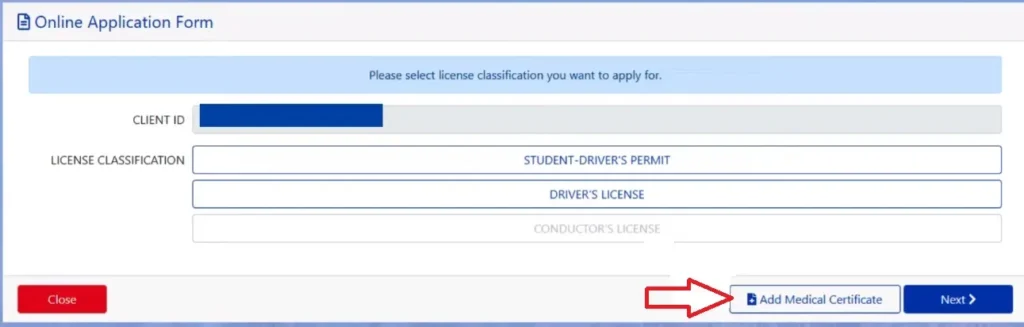 Apply for Student Permit in LTMS 2