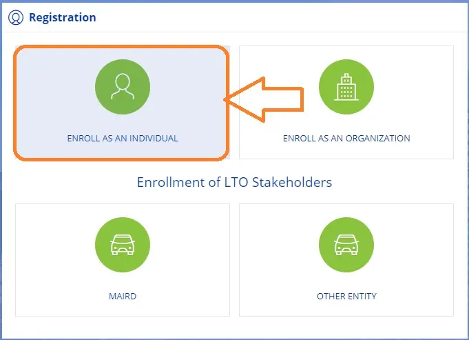 Choose Enroll as an Individual