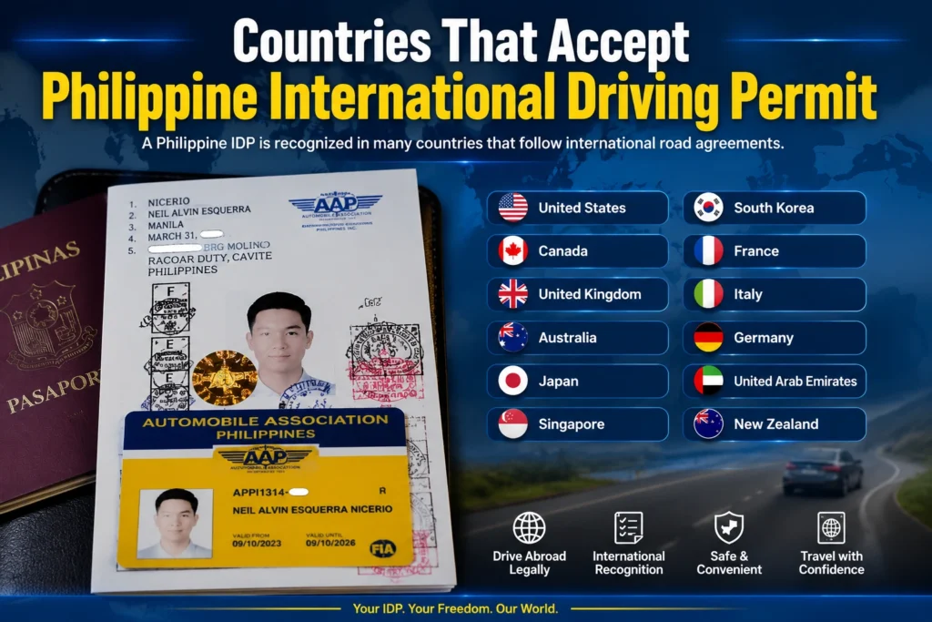 Countries That Accept Philippine International Driving Permit