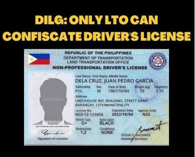 DILG Memorandum No. 01-2008 on License Confiscation