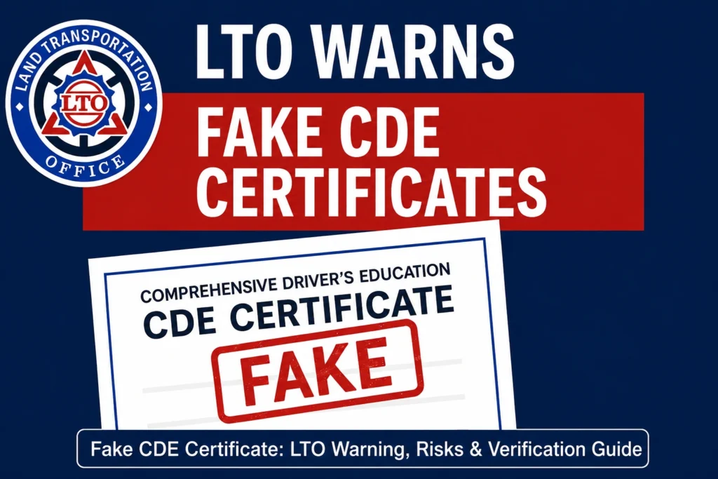 Fake CDE Certificate: LTO Warning, Risks & Verification Guide