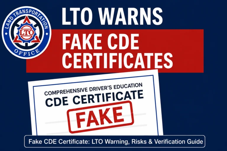 Fake CDE Certificate: LTO Warning, Risks & Verification Guide