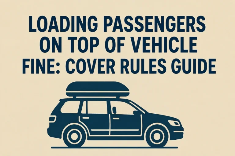 Loading Passengers on Top of Vehicle Fine: Cover Rules Guide