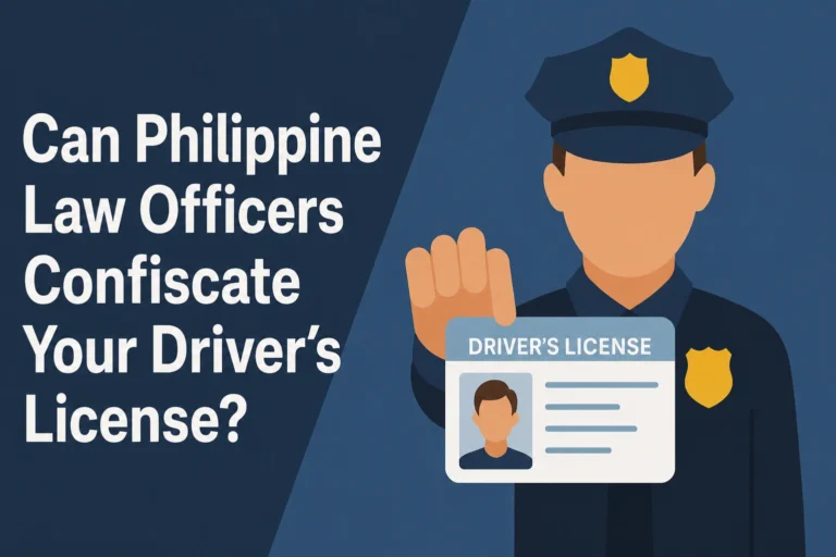 Can Philippine Law Officers Confiscate Your Driver’s License?